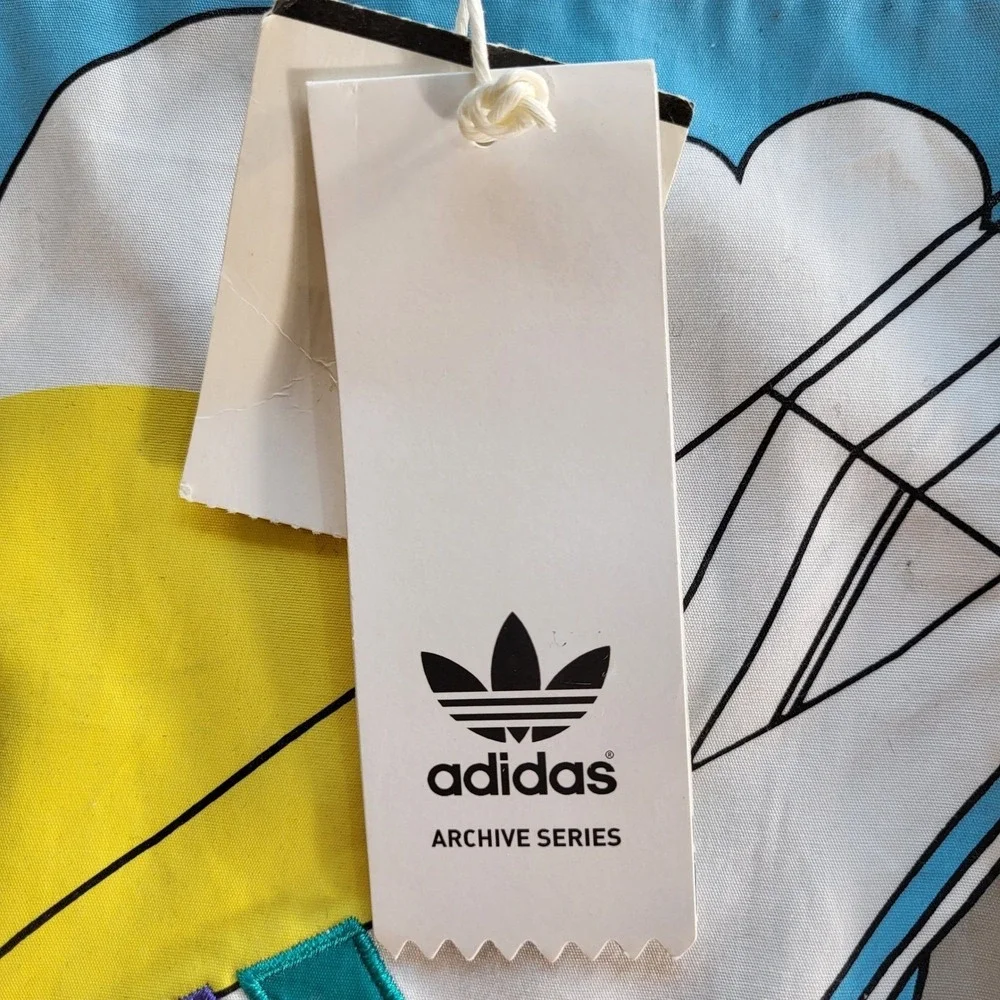 Adidas Originals Sailing Crew Sweatshirt White Multi AJ7405 Mens Small NWT